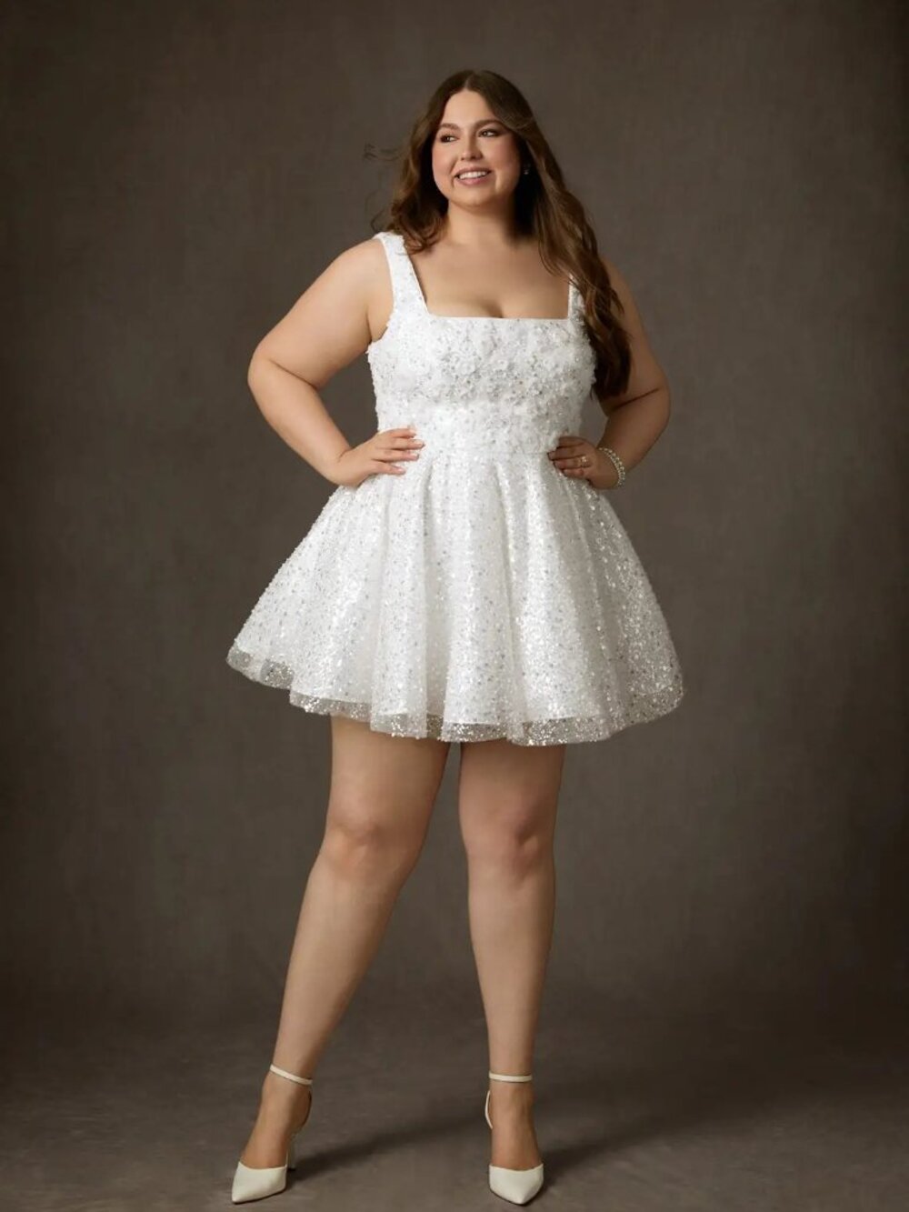 White Mini Dress - Picture 6 of 7